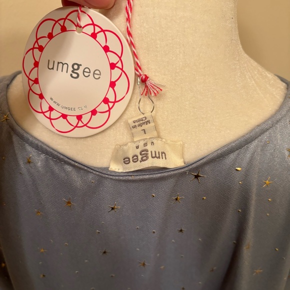 Umgee Celestial Star Light Blue Blouse - Picture 8 of 9
